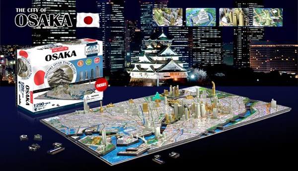 4D Cityscape (40038) - "Osaka, Japan" - 1290 pièces