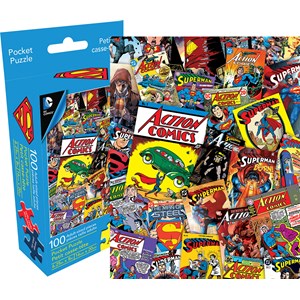 Aquarius (61107) - "DC Comics Superman Collage (Pocket Puzzle)" - 100 pièces