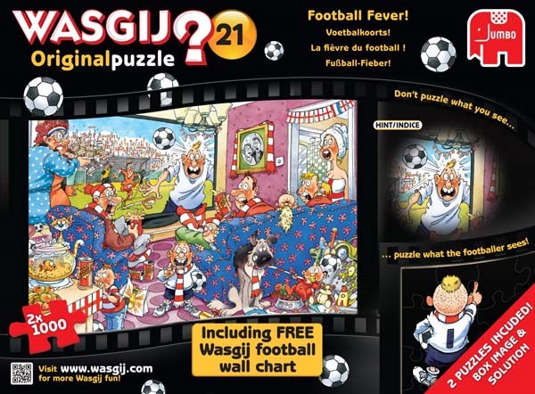 Jumbo (17408) - Graham Thompson: "Wasgij Original #21: Football Fever" - 1000 pièces