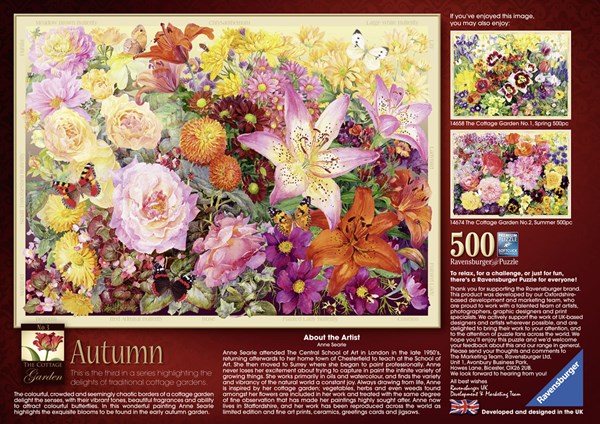 Ravensburger (14692) - "The Cottage Garden No 3, Autumn" - 500 pièces