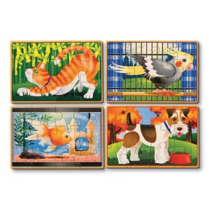 Melissa and Doug (3790) - "Pets Puzzles in a Box" - 12 pièces