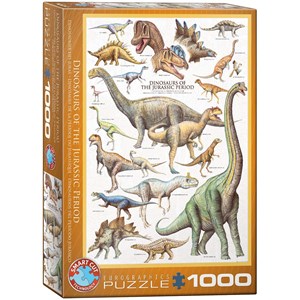 Eurographics (6000-0099) - "Les Dinosaures, Période du Jurassique" - 1000 pièces