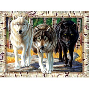 SunsOut (58681) - Cynthie Fisher: "Wolf Pack Colors" - 1000 pièces