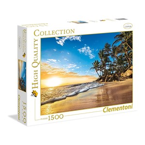 Clementoni (31681) - "Soleil Couchant sur une Plage des Tropiques" - 1500 pièces