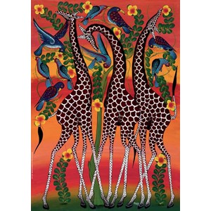 Heye (29426) - Edward Tingatinga: "Giraffes" - 1000 pièces