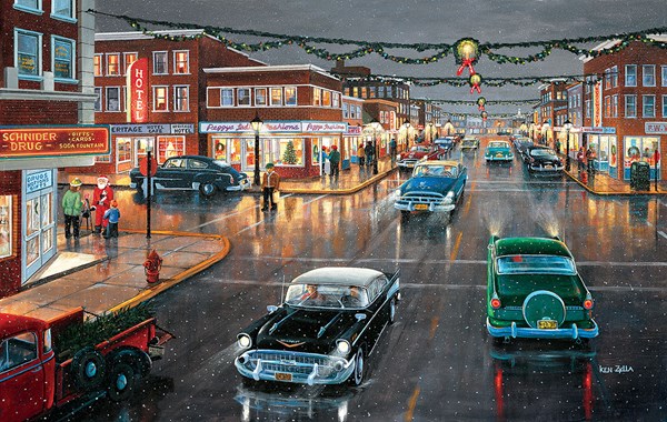 SunsOut (39616) - Ken Zylla: "Main Street 'Tis the Season" - 1000 pièces