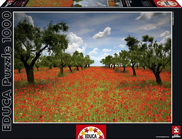 Educa (15992) - "Poppy Field" - 1000 pièces