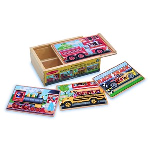 Melissa and Doug (3794) - "Vehicle Puzzles in a Box" - 12 pièces