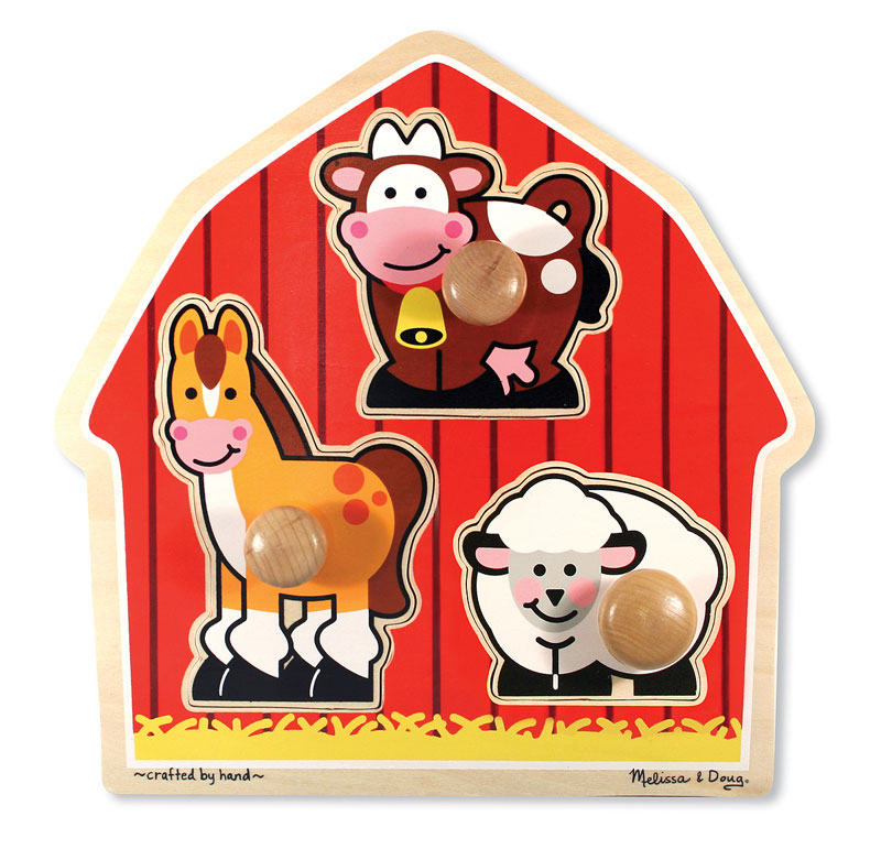 Melissa and Doug 2054 Barnyard Animals 3 pieces