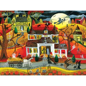 SunsOut (54771) - Cheryl Bartley: "Halloween Fright Night" - 500 pièces