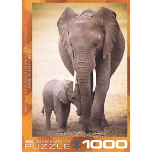 Eurographics (6000-0270) - "L'éléphant et l'éléphanteau" - 1000 pièces