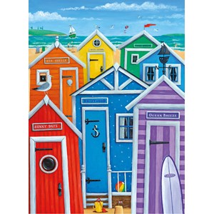 Clementoni (39327) - "Rainbow Beach Huts" - 1000 pièces