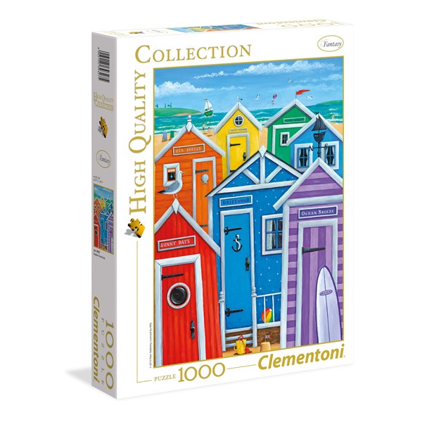 Clementoni (39327) - "Rainbow Beach Huts" - 1000 pièces