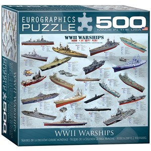 Eurographics (8500-0133) - "Bateaux de guerre de la seconde guerre mondiale" - 500 pièces