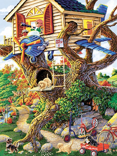 SunsOut (38784) - Joseph Burgess: "Boys Treehouse" - 300 pièces