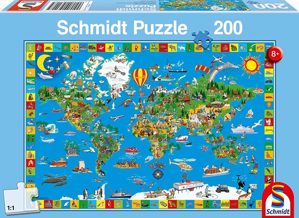 Schmidt Spiele (56118) - "La terre de toutes les couleurs" - 200 pièces