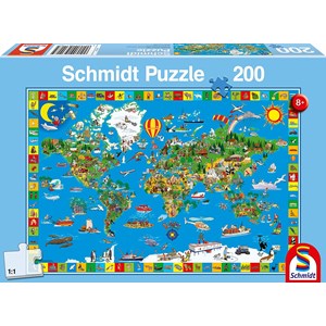 Schmidt Spiele (56118) - "La terre de toutes les couleurs" - 200 pièces