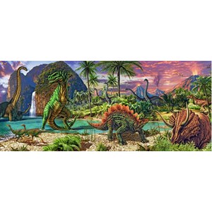 Ravensburger (12747) - Steve Read: "In the Land of the Dinosaurs" - 200 pièces