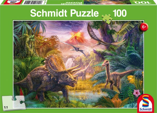 Schmidt Spiele (56129) - Jan Patrik Krasny: "Valley of Dinosaurs" - 100 pièces