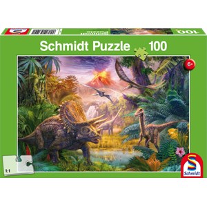 Schmidt Spiele (56129) - Jan Patrik Krasny: "Valley of Dinosaurs" - 100 pièces