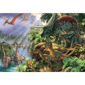 Jumbo (18378) - Steve Read: "Vallée des Dinosaures" - 1000 pièces