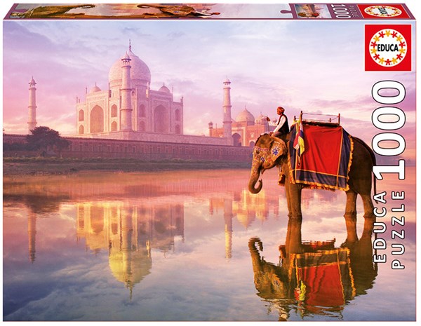 Educa (16756) - "Elephant At Taj Mahal" - 1000 pièces