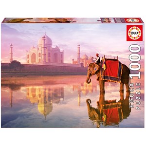 Educa (16756) - "Elephant At Taj Mahal" - 1000 pièces