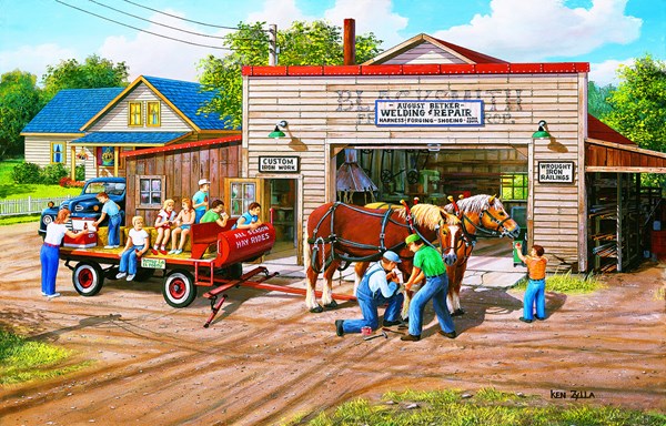 SunsOut (39938) - Ken Zylla: "Lunch Break and Repair" - 1000 pièces