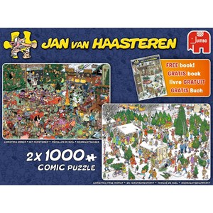 Jumbo (19061) - Jan van Haasteren: "X-Mas Gifts" - 1000 pièces