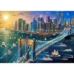 Castorland (B-52646) - "New York - Brooklyn Bridge" - 500 pièces