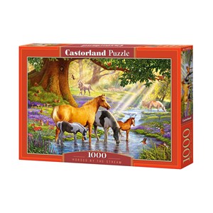 Castorland (C-103737) - "Horses by the Stream" - 1000 pièces
