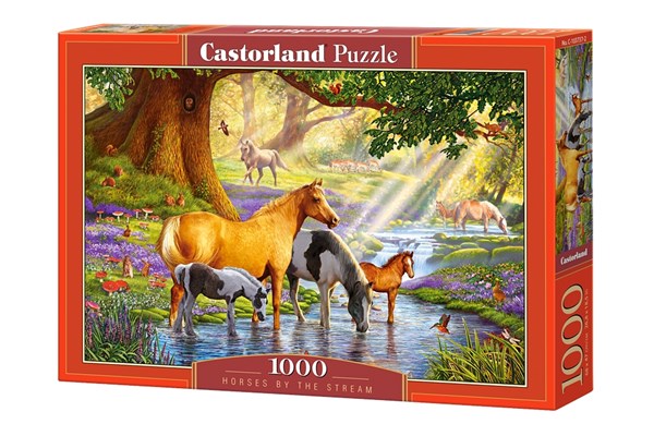 Castorland (C-103737) - "Horses by the Stream" - 1000 pièces
