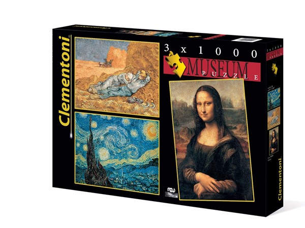 Clementoni (08008) - Leonardo Da Vinci, Vincent van Gogh: "Museum Collection" - 1000 pièces