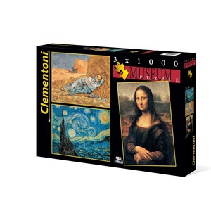Clementoni (08008) - Leonardo Da Vinci, Vincent van Gogh: "Museum Collection" - 1000 pièces