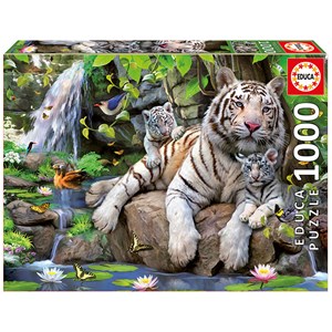 Educa (14808) - "Tigres blancs du Bengale" - 1000 pièces