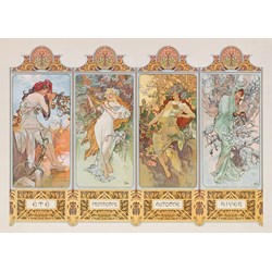 Clementoni (39177) - Alphonse Mucha: "Les 4 saisons" - 1000 pièces