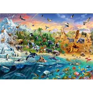 Schmidt Spiele (58324) - "Le Monde des Animaux" - 1000 pièces