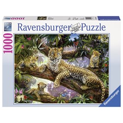 Ravensburger (19148) - "Maman Léopard et ses Petits" - 1000 pièces