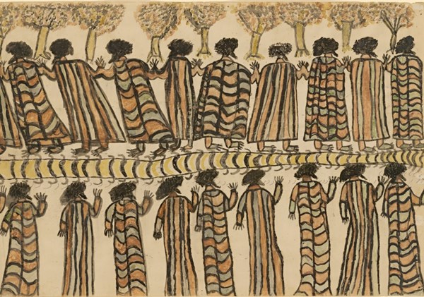 Grafika (00265) - William Barak: "Figures in Possum Skin Cloaks, 1898" - 1000 pièces