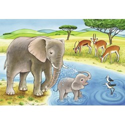Ravensburger (07606) - "Elefant, Lion & Co." - 12 pièces