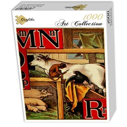 Grafika (00566) - McLoughlin Brothers: "L'Alphabet de l'Arche de Noé , 1868" - 1000 pièces