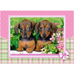 Castorland (13142) - "Dachshund Puppies" - 120 pièces