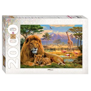 Step Puzzle (84028) - "Lions" - 2000 pièces