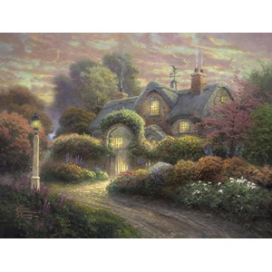 Schmidt Spiele (59466) - Thomas Kinkade: "Cottage dans le Jardin de Roses" - 1000 pièces