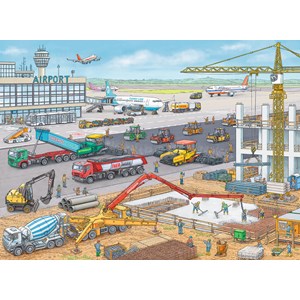 Ravensburger (10624) - "Chantier de Construction à l'Aéroport" - 100 pièces