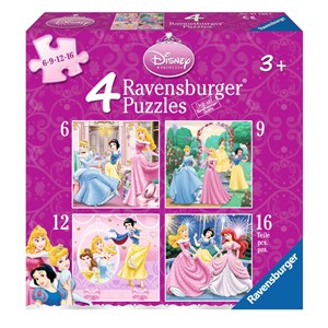 Ravensburger (07132) - "Disney Princess" - 6 9 12 16 pièces