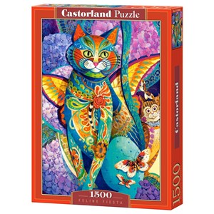 Castorland (C-151448) - David Galchutt: "Feline Fiesta" - 1500 pièces