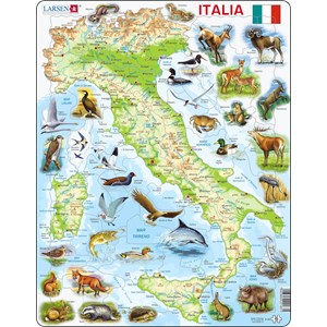 Larsen (K83-IT) - "Map of Italy (in Italian)" - 65 pièces
