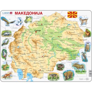 Larsen (A13-MK) - "Carte de la Macédoine - MK" - 61 pièces
