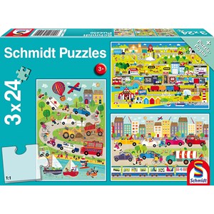 Schmidt Spiele (56218) - "Une Journée au Zoo" - 24 pièces